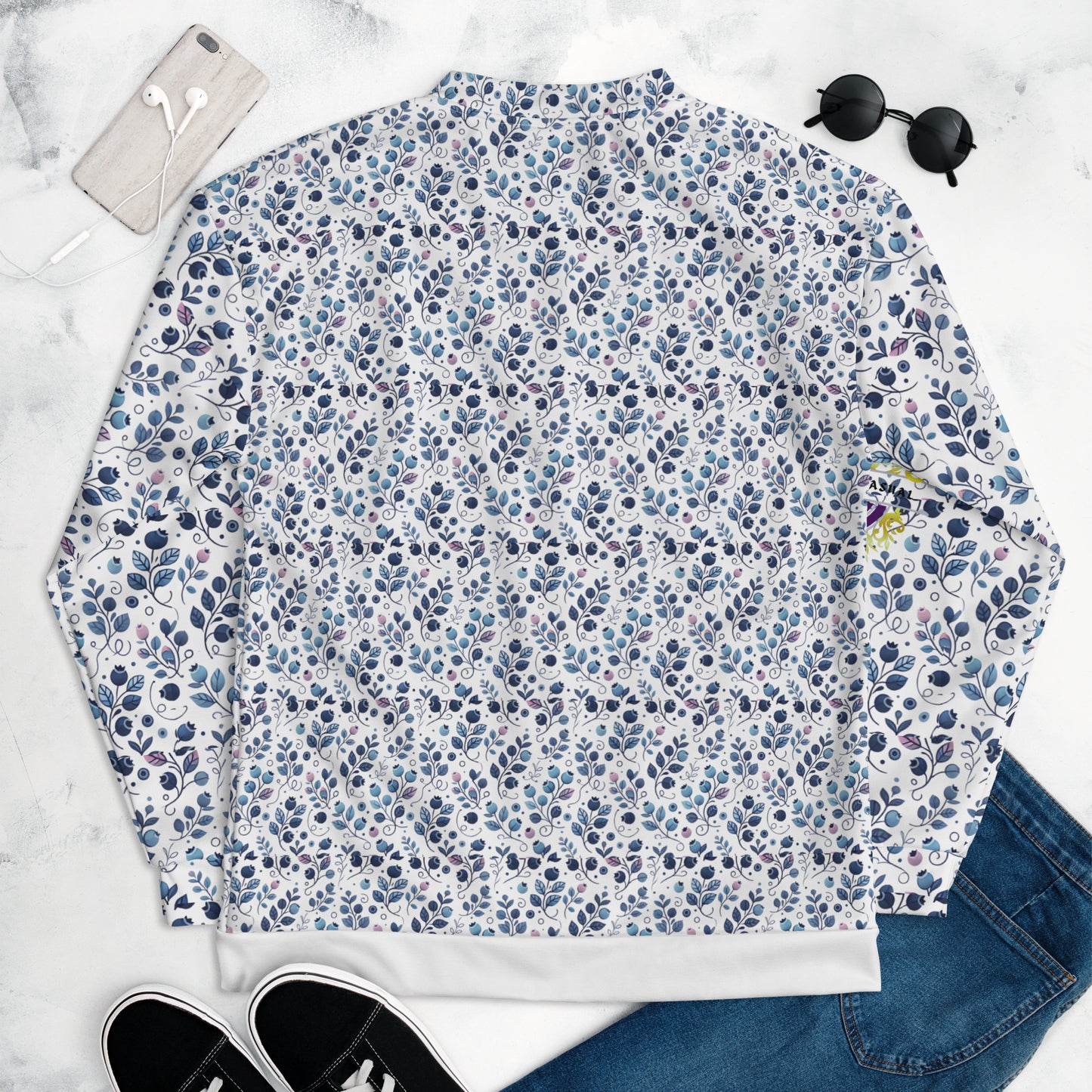 Frosted Flora Bomber Jacket