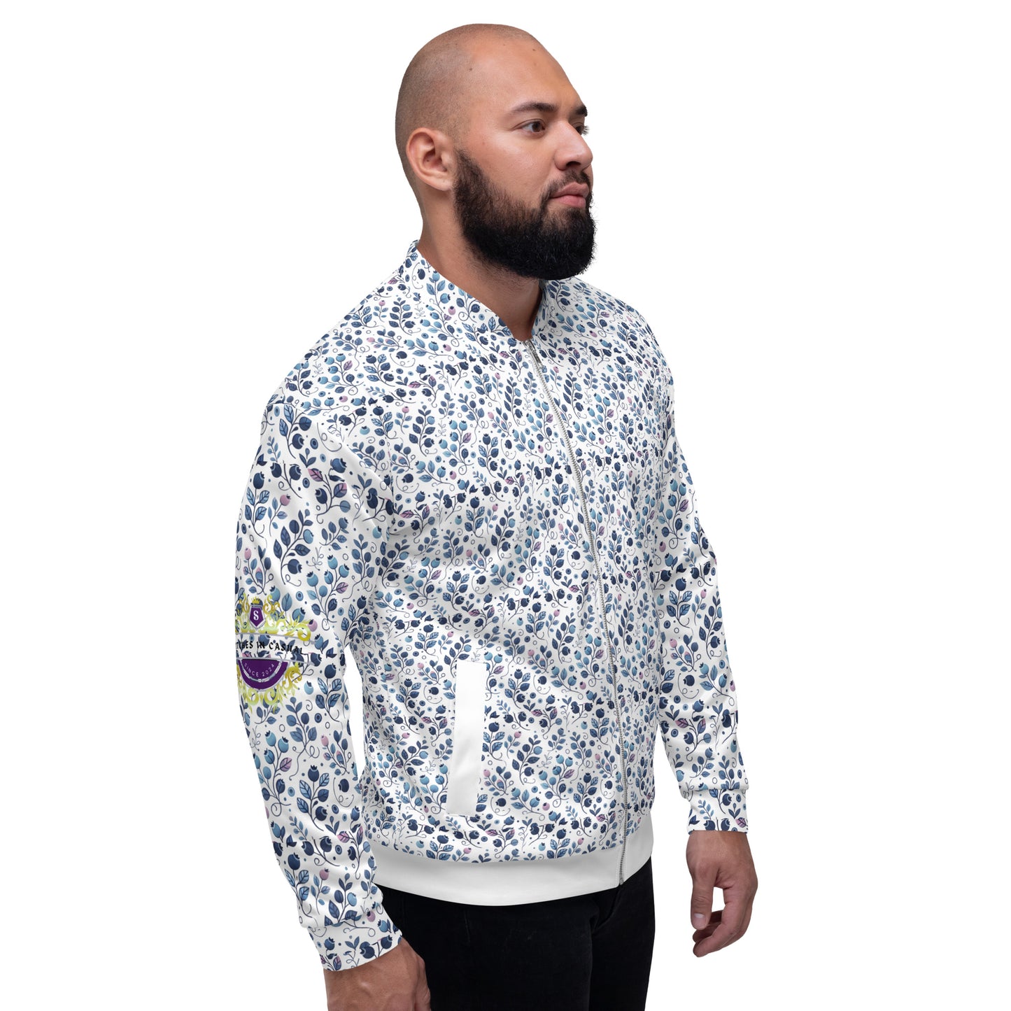 Frosted Flora Bomber Jacket